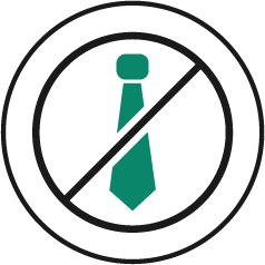 relaxed dress code icon